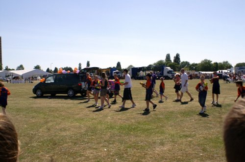 Here come some more children from the carnival.