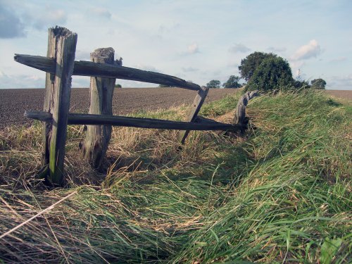An old fence at Ulley
