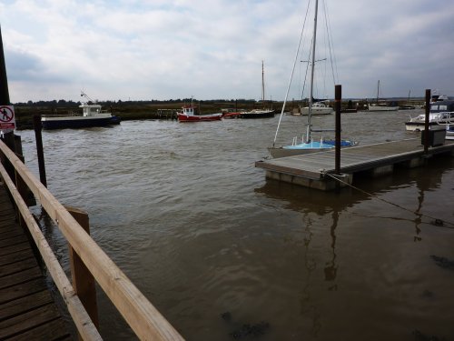 High tide at the Harbour, it came over the top again recently.
