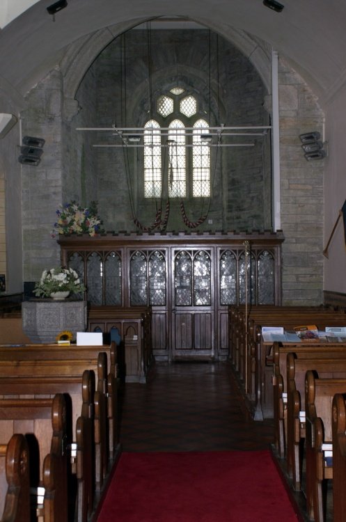 The ropes under the bell tower.