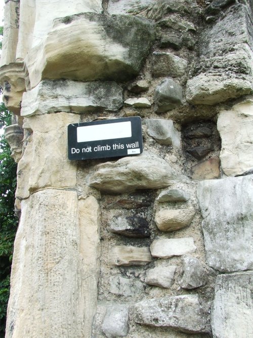 One of the walls of St Mary's Abbey