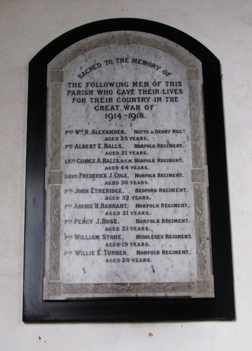 War Memorial in the Church