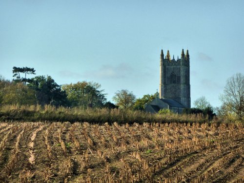 Redenhall Church Tower from across the fields