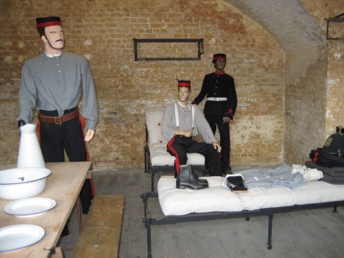 Barracks - display at Landguard Fort.