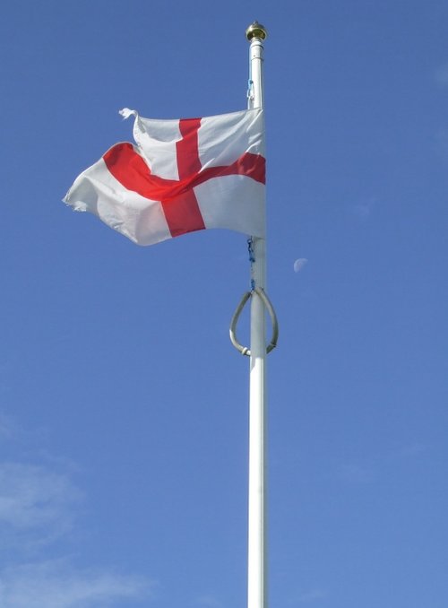 Flying the flag of St George