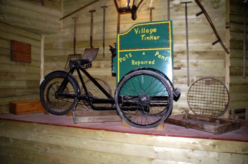 Three wheeled tradesmans bike at Yesterdays World.