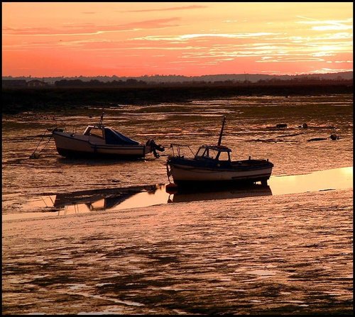 Low evening tide on the River Blackwater at Steeple