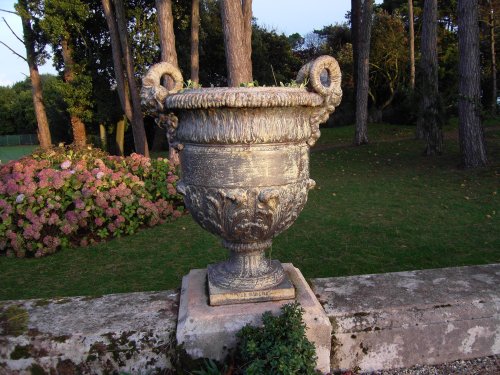 Urn in late afternoon sun.