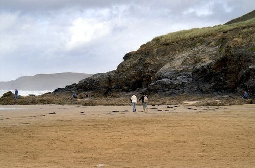 The beach on a chilly, breezy day.