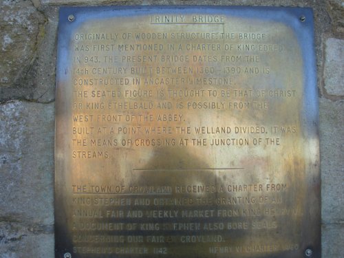 The Trinity bridge sign