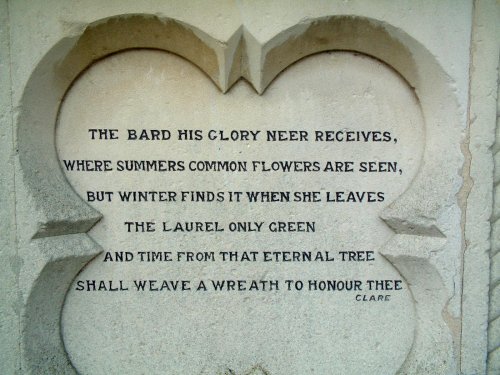 John Clare Memorial plaque