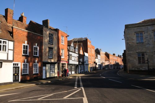 Tewkesbury High Street near Cathedral