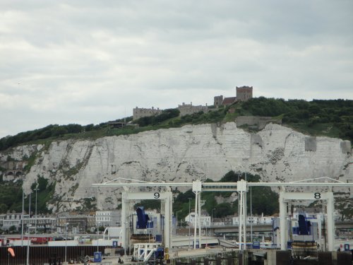 Dover Castle on top of the White Cliffs
