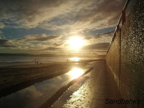 Bright sky over Sandbanks