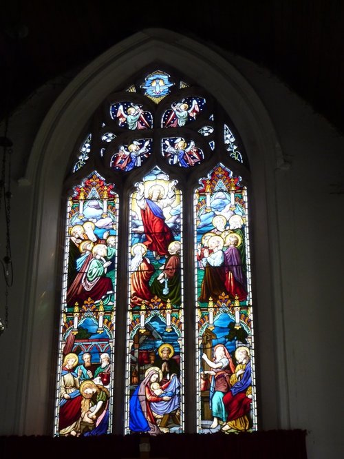 Staind Glass Window in the Church.