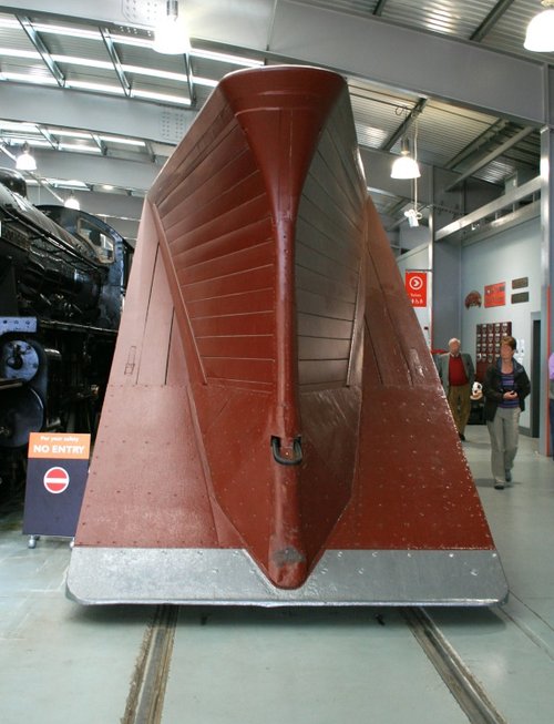 A Snow Plough exhibit in the Rail Museum