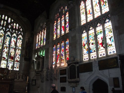 Stained Glass inside Holy Trinity