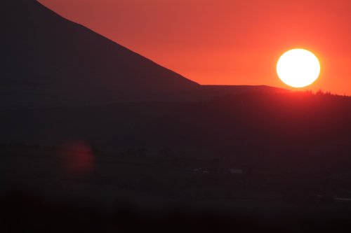 Sunset over Pendle