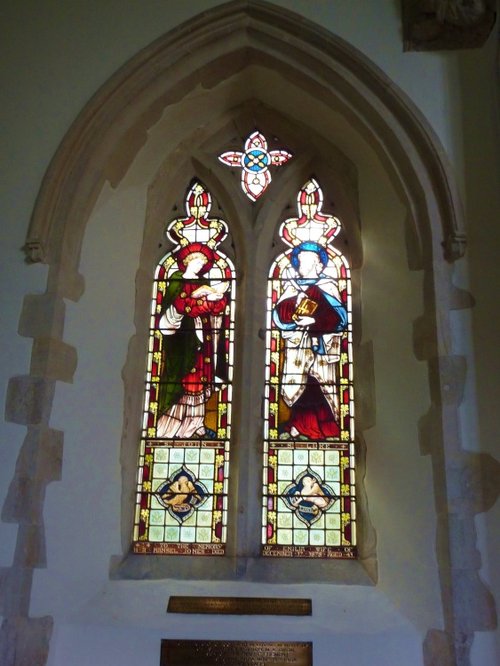 Stained Glass window in the Church.