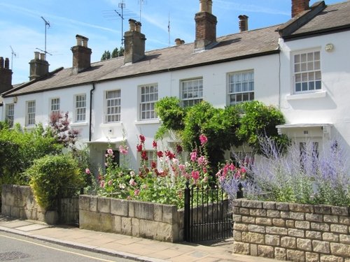 Nineteenth century cottages near the river