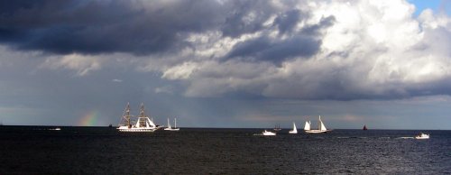 Tall ships sail by