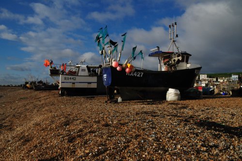 Hasting's working fishing beach