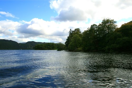 Derwentwater, western shore looking towards Borrowdale.