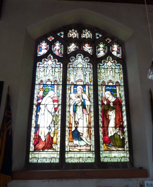 Stained Glass Window in the Church.