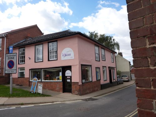 Pink House and Shop in the town