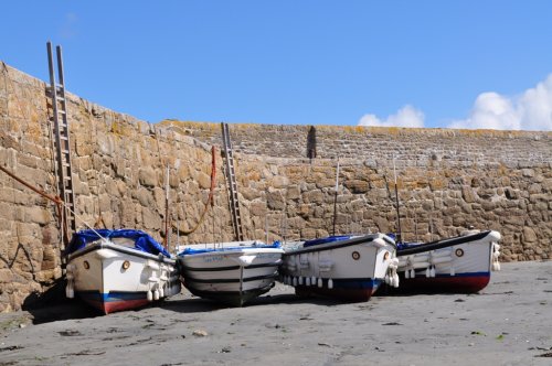 Boat's in the harbour at St. Michael's Mount