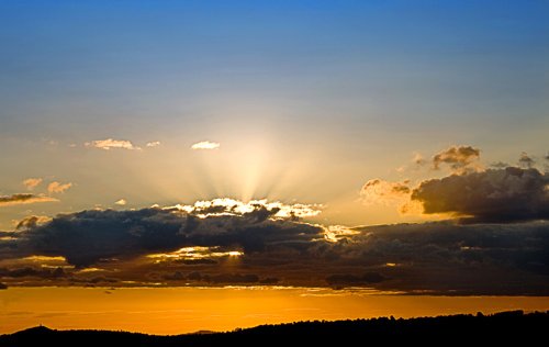 Sunset at Castle Cary