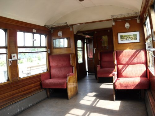 Kidderminster, inside a steam-engine train