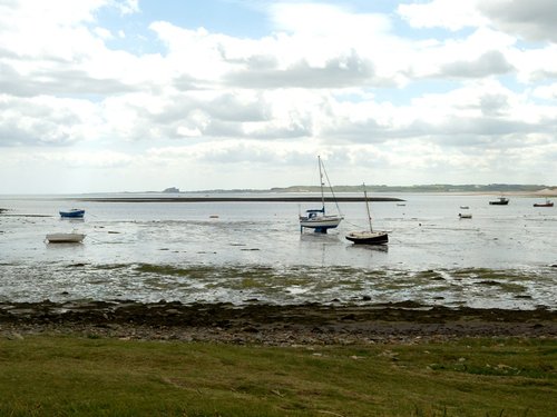 Bamburgh Castle from Lindisfarne