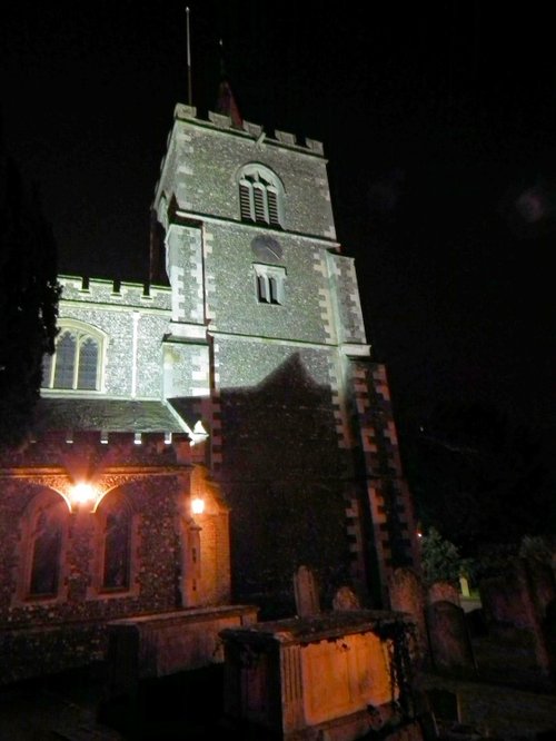 St Marys Church by night.