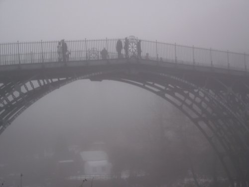 The Ironbridge in fog