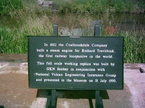 Blists Hill Victorian Town - Memorial to R. Trevithick First Locomotive - August 2010