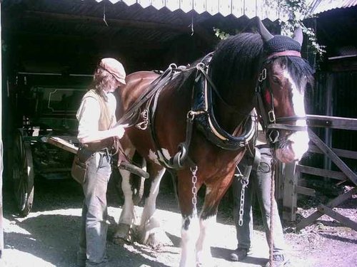 Blists Hill Victorian Town - Preparation of the Opened Carriage - August 2010