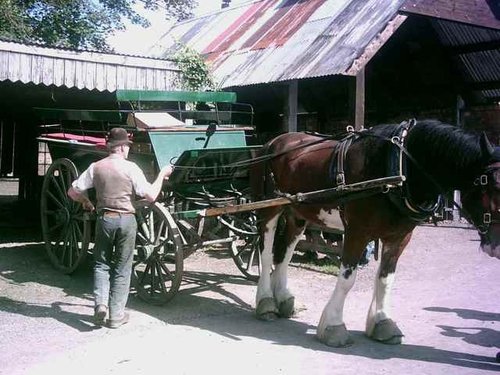 Blists Hill Victorian Town - Preparation of the Opened Carriage - August 2010