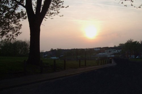 Sunset over Royton Cricket Club