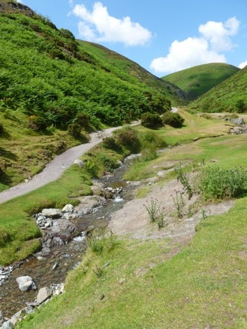 Heading up the Long Mynd
