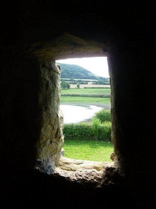 View from inside the castle