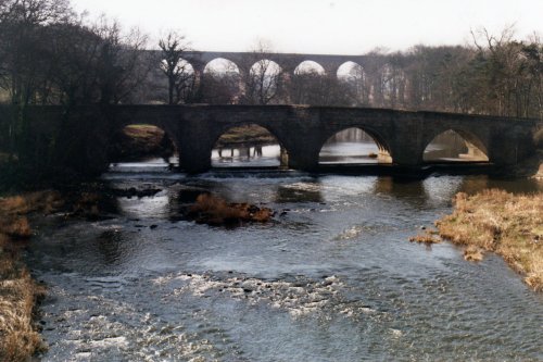 Old Road Bridge and Railway Viaduct over the River Wear