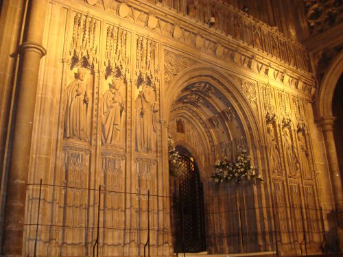 The 15th-century pulpitum (quire screen)