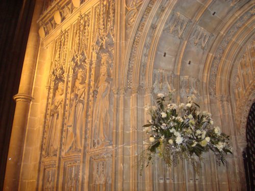 The 15th-century pulpitum (quire screen)