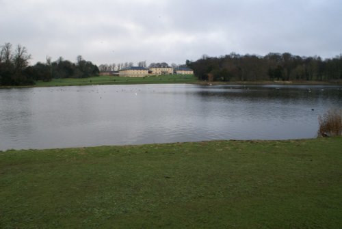 Hardwick Hall Country Park across the lake