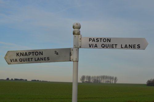 Sign near Paston