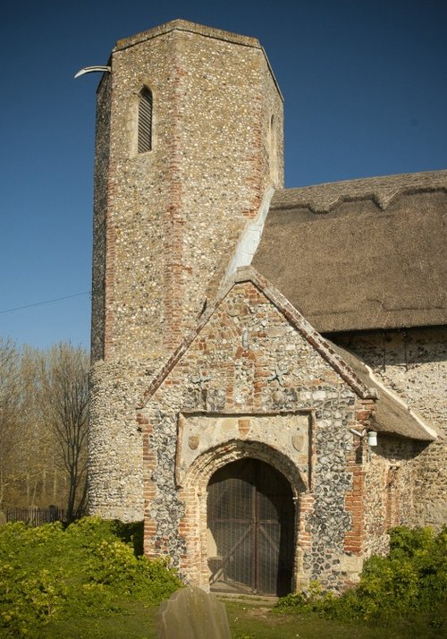 Fine Norman Tower, Heckingham Church, Norfolk.