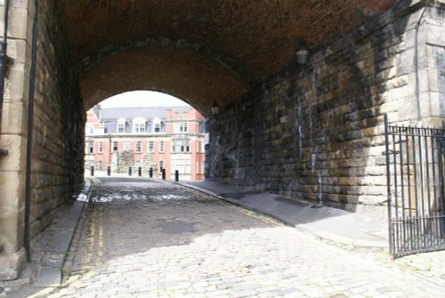 Through a Newcastle railway arch