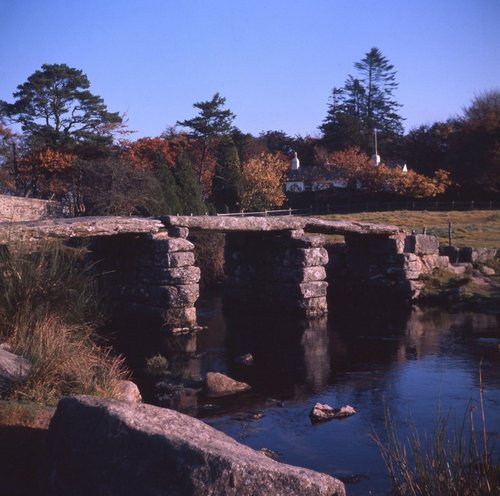 Clapper Bridge at Postbridge, Dartmoor, Devon