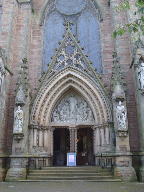 The main entrance to the Cathedral